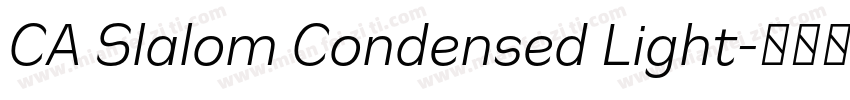 CA Slalom Condensed Light字体转换